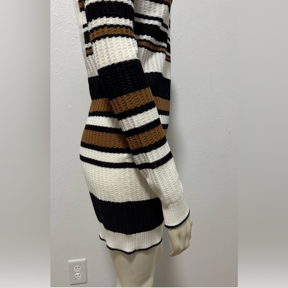 NWT Amiri Backless Multi-Stripe Sweater Dress in Brown/Black - Picture 6 of 16